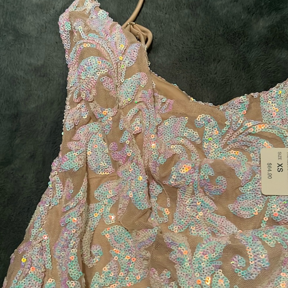 Windsor Elegant White and Blue Women's Dress - Picture 5 of 10